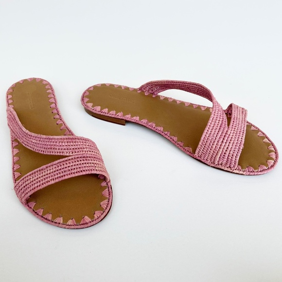 Pink Woven Women's Sandals - Picture 1 of 9
